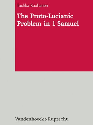 cover image of The Proto-Lucianic Problem in 1 Samuel